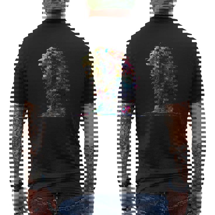 ライオンラバーアートワーク メンズTシャツ バックプリント