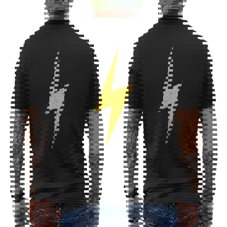 ライトニングボルトグランジを使用したミニマリストデザイン。 メンズTシャツ バックプリント