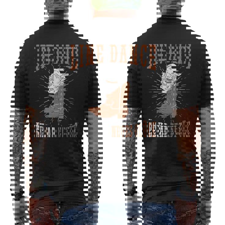 ラインダンス 新壁 新幸福 洋田 ラインダンス メンズTシャツ バックプリント