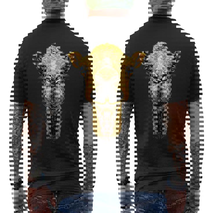 ラクダ ドメダリー バクテリアンラクダ 砂漠サファリ 甘いラクダ メンズTシャツ バックプリント