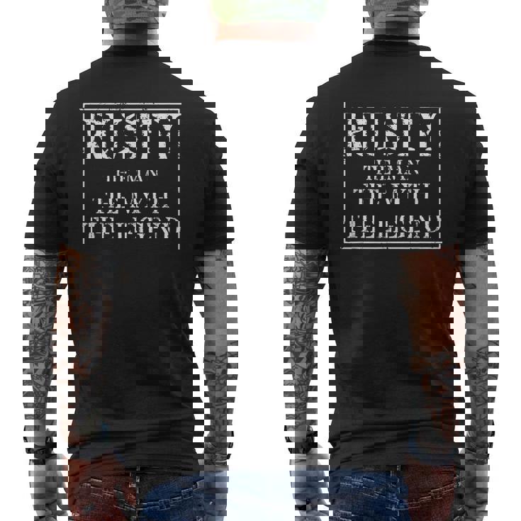 ラスティtシャツギフト メンズTシャツ バックプリント