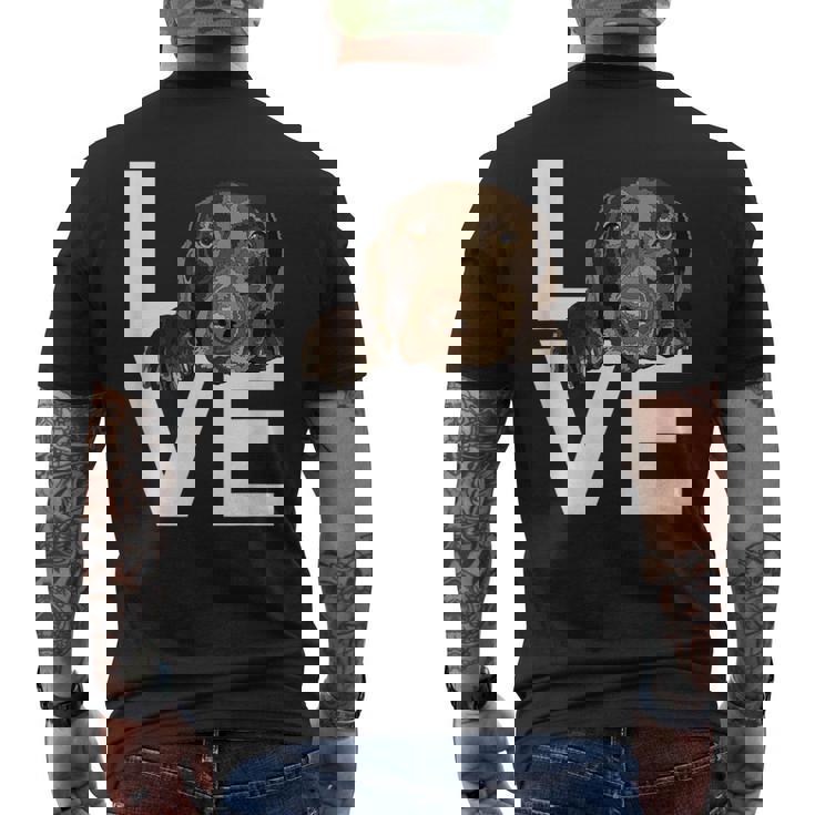 ラブラドールラブチョコレートラボラバー メンズTシャツ バックプリント