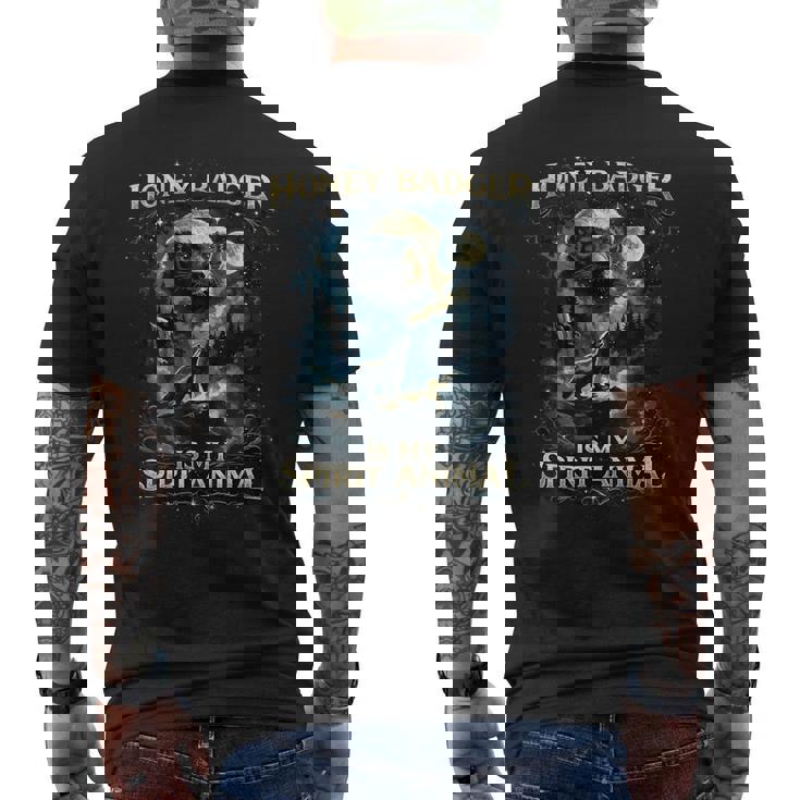 ラーテルは私のスピリットアニマルです 野生動物愛好家 メンズTシャツ バックプリント