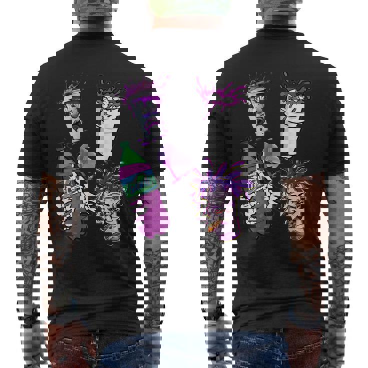 リーンシャツ、パープルドランク、ダーティダブルカップ、リーンラインスモーク メンズTシャツ バックプリント