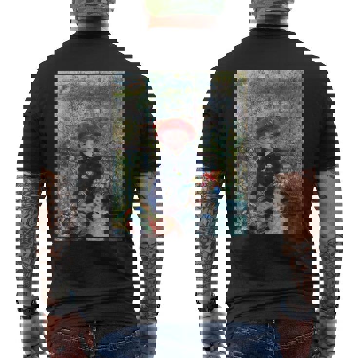 ルノワール二人の姉妹（テラス） メンズTシャツ バックプリント