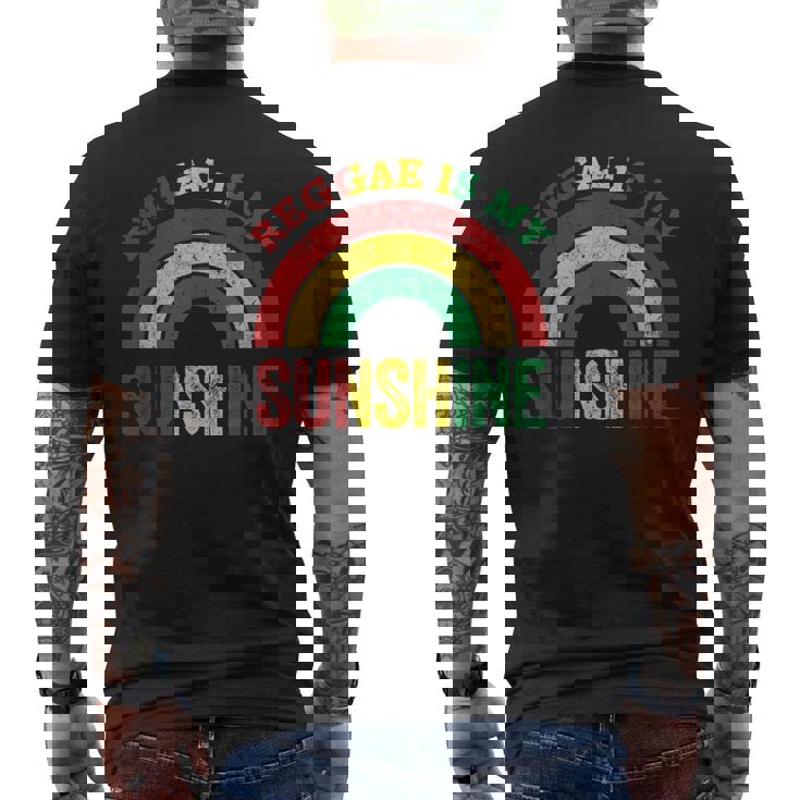 レゲエ イズ マイ サンシャイン シャツ ヴィンテージ レインボー レトロ サンシャイン メンズTシャツ バックプリント