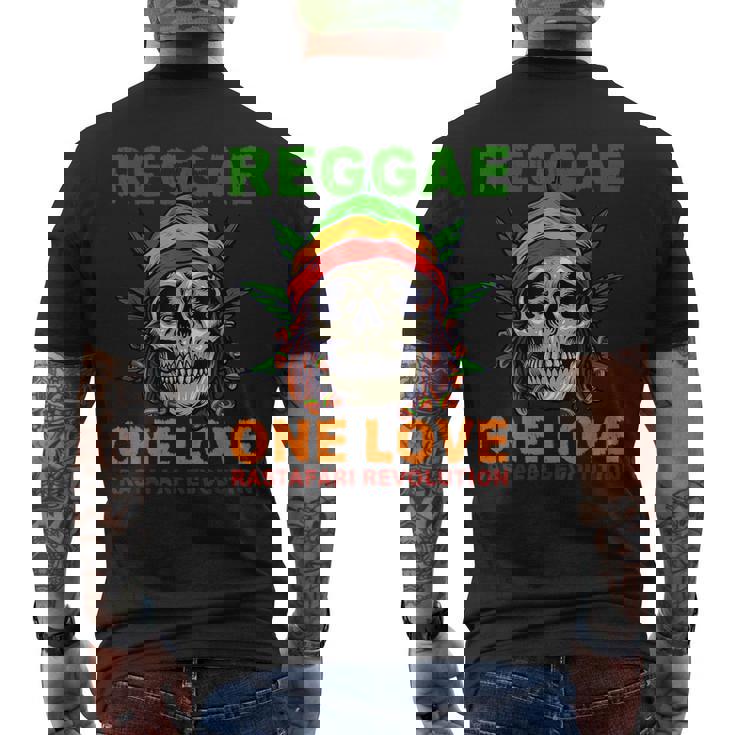 レゲエ、カーニバルフェスティバル、ラスタカラー メンズTシャツ バックプリント