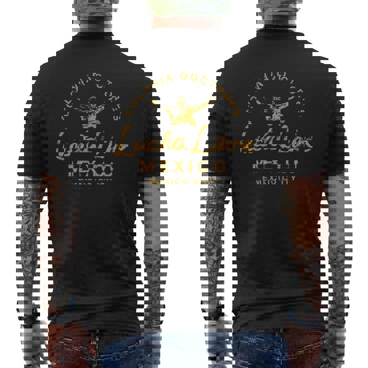 レスリング ルチャ リブレ メキシカン レスラー ヴィンテージ メンズTシャツ バックプリント