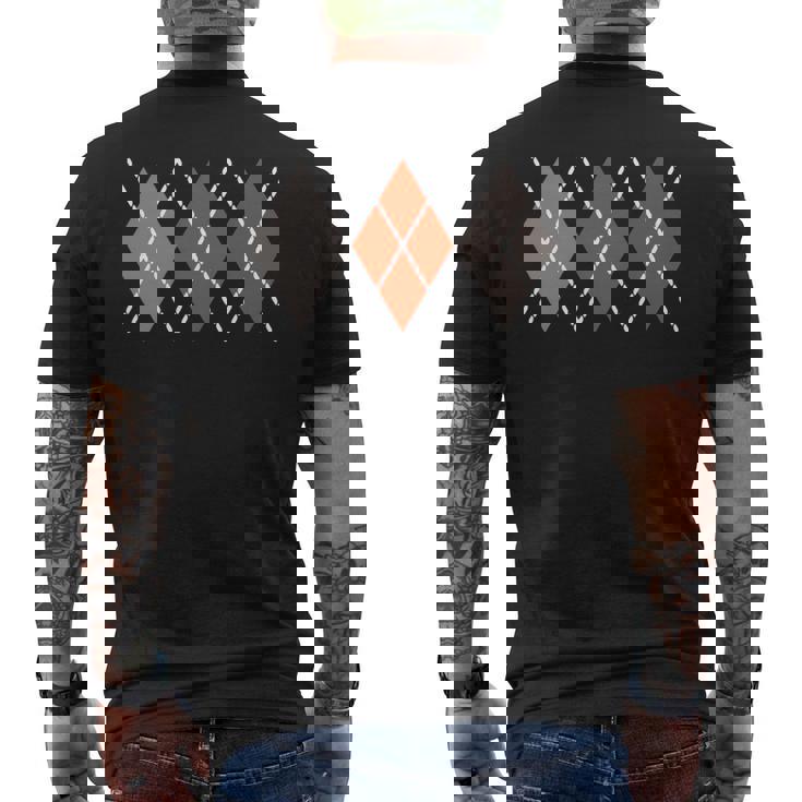 レトロ アーガイル ロカビリー 長袖tシャツ メンズTシャツ バックプリント