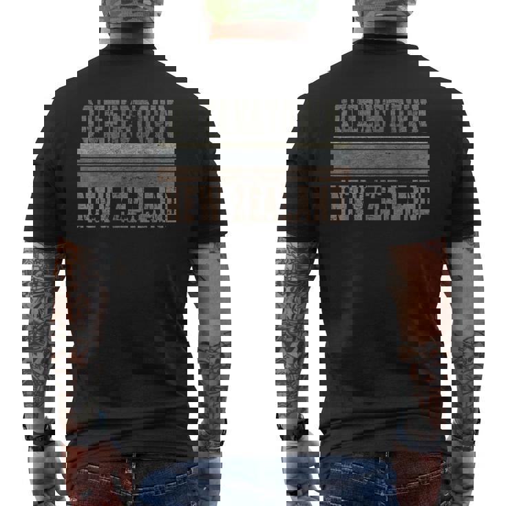 レトロ クイーンズタウン ニュージーランド メンズTシャツ バックプリント