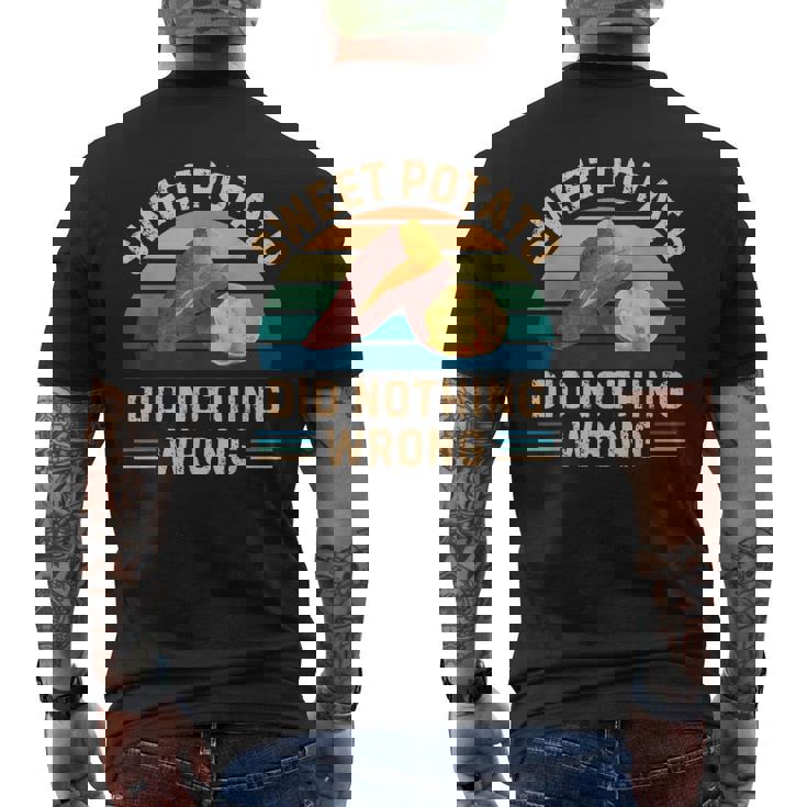 レトロ サツマイモ Did Nothing Wrong ヴィンテージ サツマイモ メンズTシャツ バックプリント