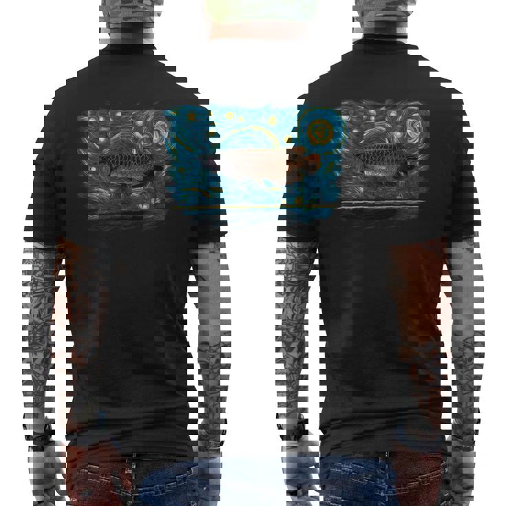 レトロなヴィンテージスタイルのアロワナ メンズTシャツ バックプリント