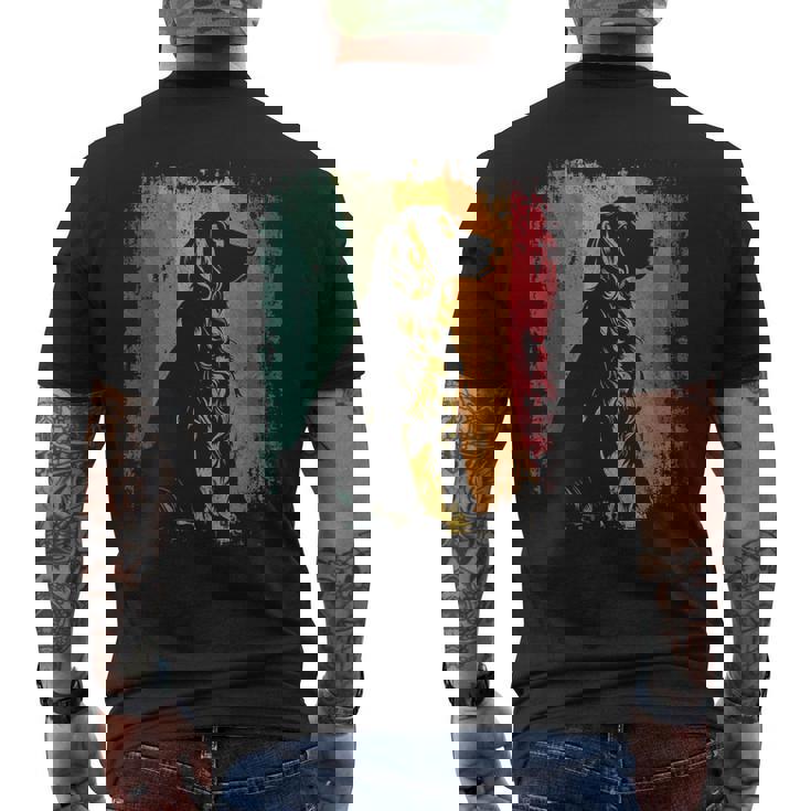 レトロヴィンテージドッグデザインイングリッシュコッカースパニエル メンズTシャツ バックプリント