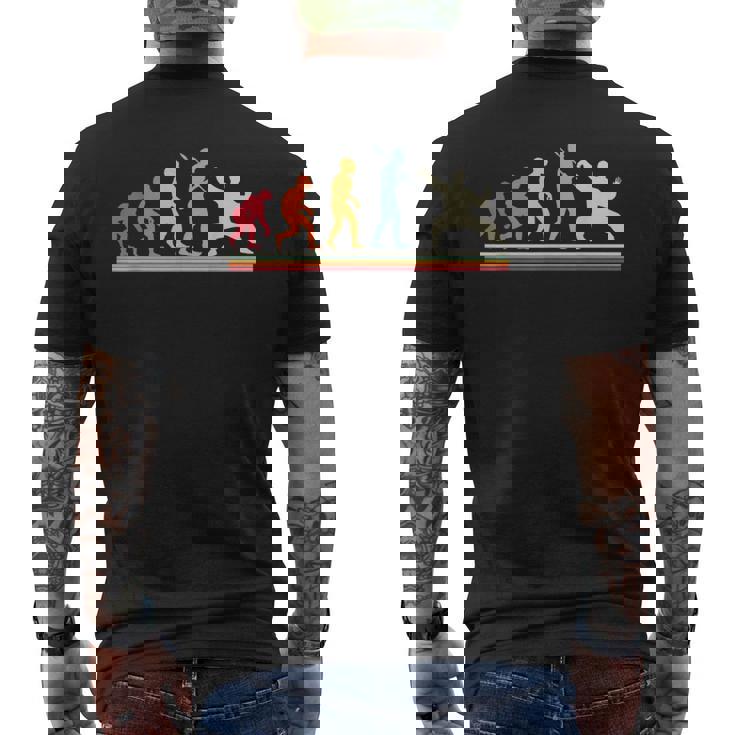 レトロ太極拳の進化 メンズTシャツ バックプリント