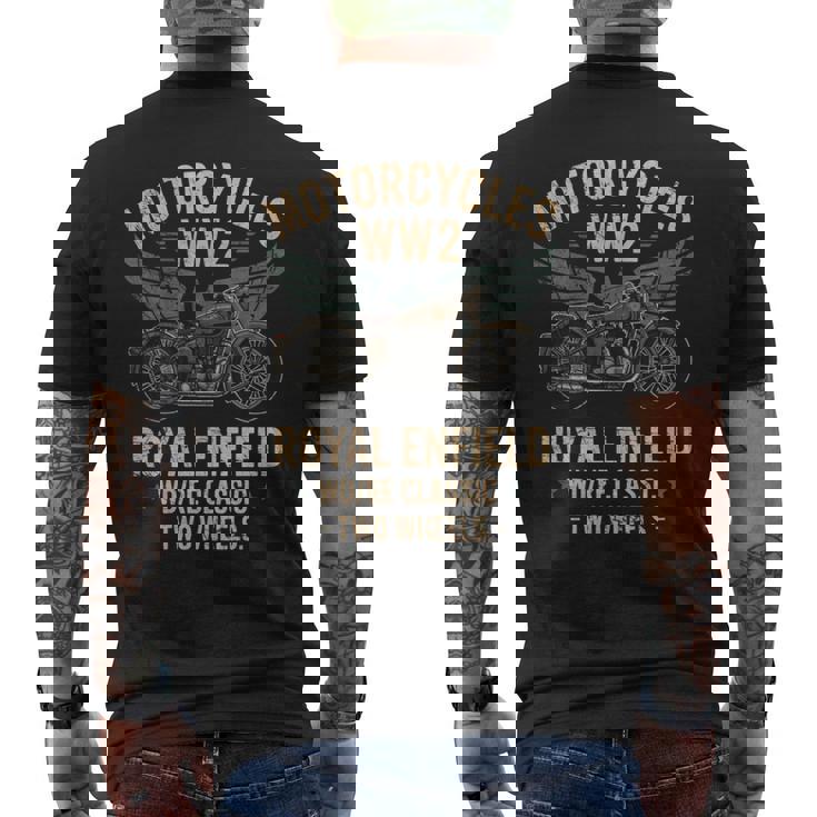 ロイヤルエンフィールドwdReクラシックモーターサイクルww2 長袖tシャツ メンズTシャツ バックプリント