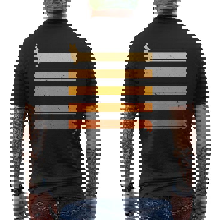 ロングコーギー犬カーディガン ウェルシュコーギー犬ギフト 長袖tシャツ メンズTシャツ バックプリント