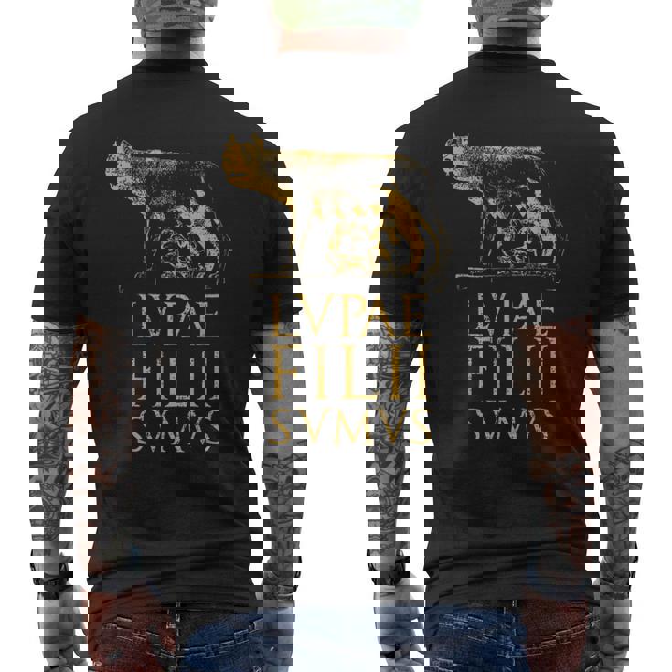 ローマの狼 古代ローマ ローマ帝国の名言 メンズTシャツ バックプリント