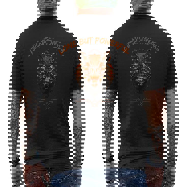 ローン — ウルフ・スタンド・アローン メンズTシャツ バックプリント