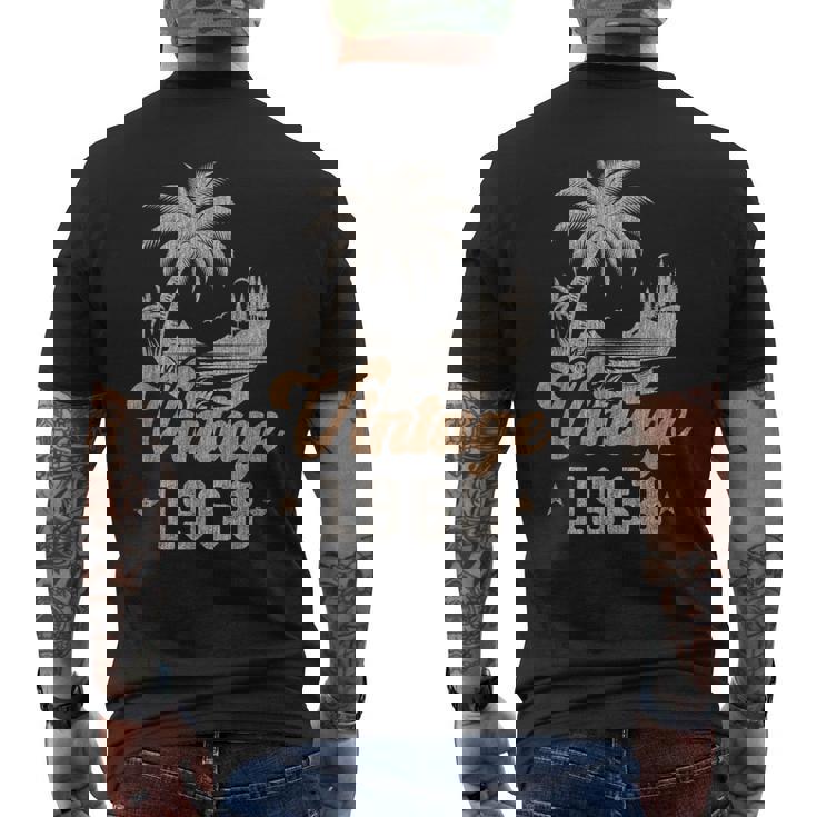 ヴィンテージ 1968 誕生日 58歳 ヤシの木 メンズTシャツ バックプリント
