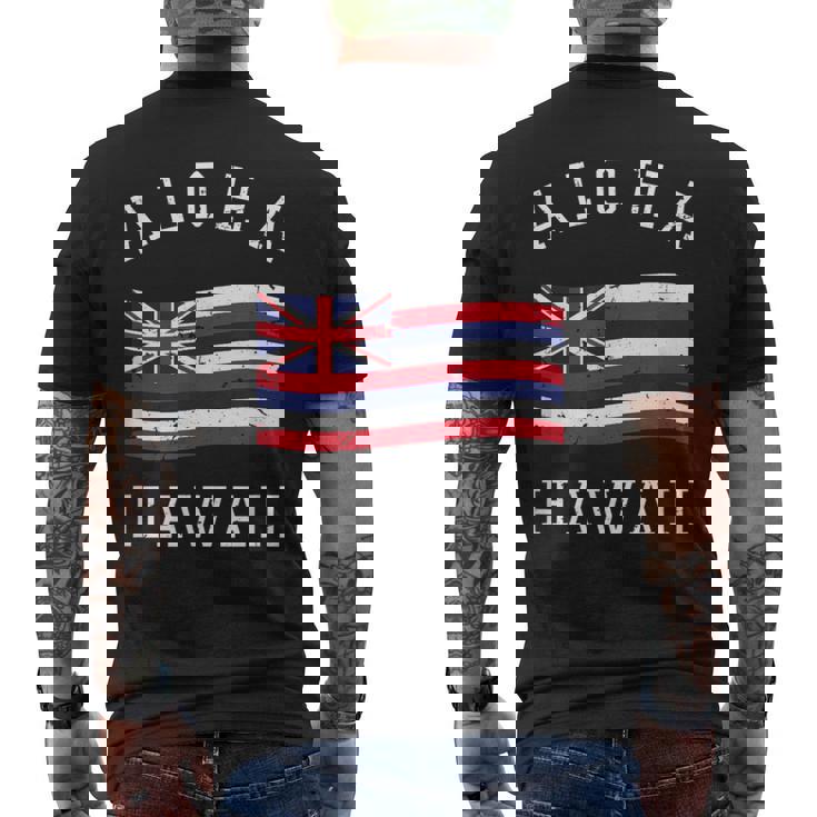 ヴィンテージ アロハ州 ハワイ国旗 ハワイアン 旗 メンズ レディース メンズTシャツ バックプリント