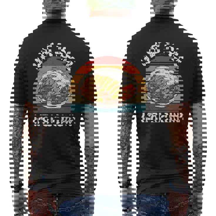 ヴィンテージ カツカレー 待つ カツカレー 和食 メンズTシャツ バックプリント