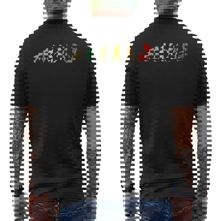 ヴィンテージ スイム レトロ スイミング 進化 面白いスイマー メンズTシャツ バックプリント