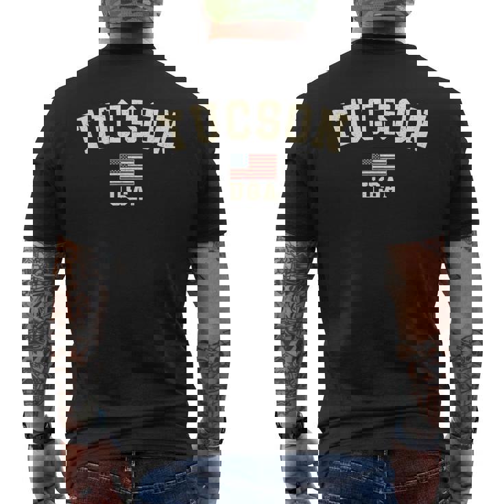 ヴィンテージ ツーソン アメリカ アメリカ 国旗 アリゾナ クール お土産 レトロ メンズTシャツ バックプリント