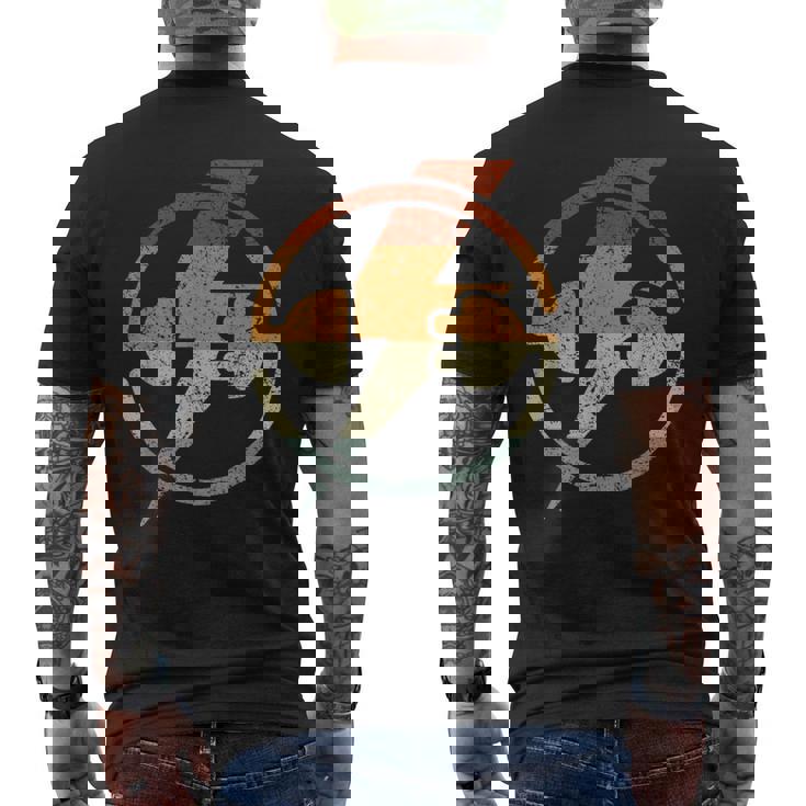 ヴィンテージ デザイン 電工 電気 メンズTシャツ バックプリント