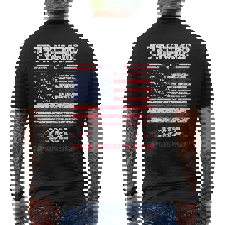 ヴィンテージ ドナルド トランプ 2024 テイク アメリカ バック 長袖tシャツ メンズTシャツ バックプリント