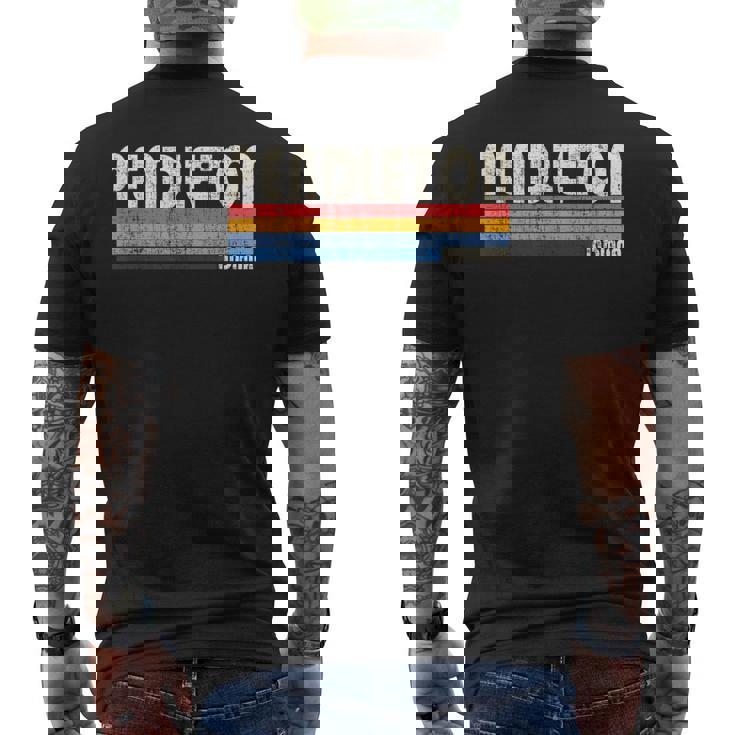 ヴィンテージ レトロ 70年代 80年代スタイル 故郷 ペンドルトン インディアナ州 メンズTシャツ バックプリント