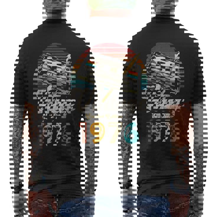 ヴィンテージ1976バースデー50年カセットペンシル メンズTシャツ バックプリント