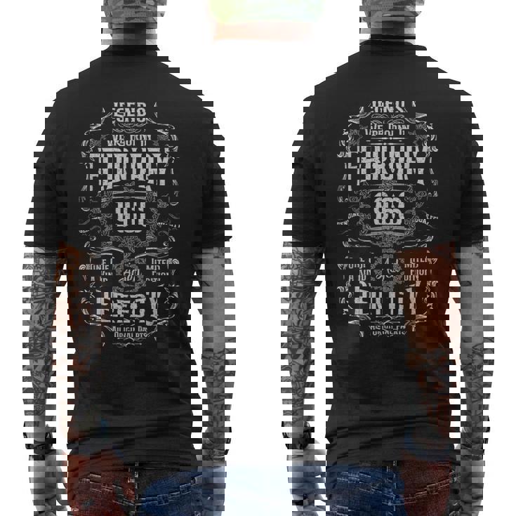 ヴィンテージ60歳の誕生日レジェンドは1966年2月に誕生しました。 メンズTシャツ バックプリント