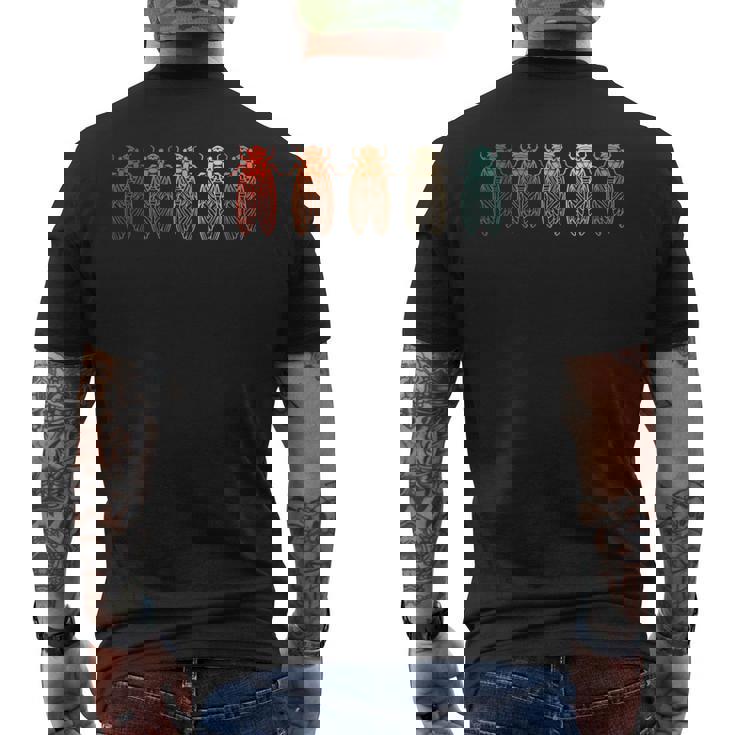 ヴィンテージ周期セミ メンズTシャツ バックプリント