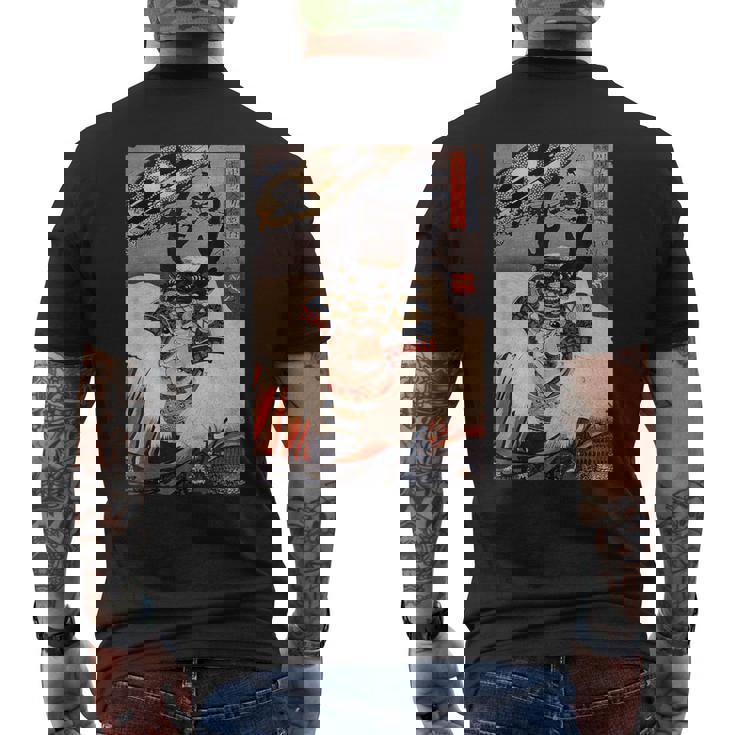 ヴィンテージ日本アート 歌川戦士武田信玄 武田信玄 メンズTシャツ バックプリント