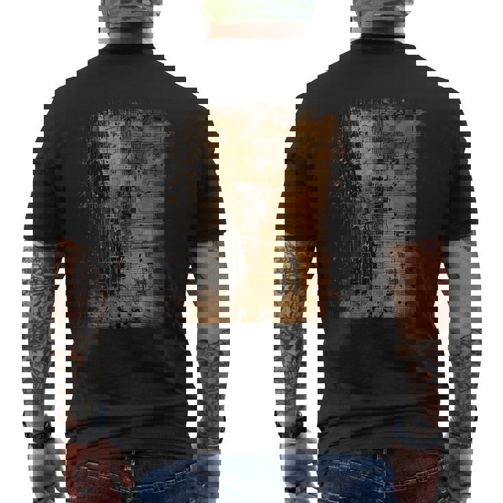 ヴィンテージ楽譜ノート–ピアニスト&ミュージシャングランジ メンズTシャツ バックプリント