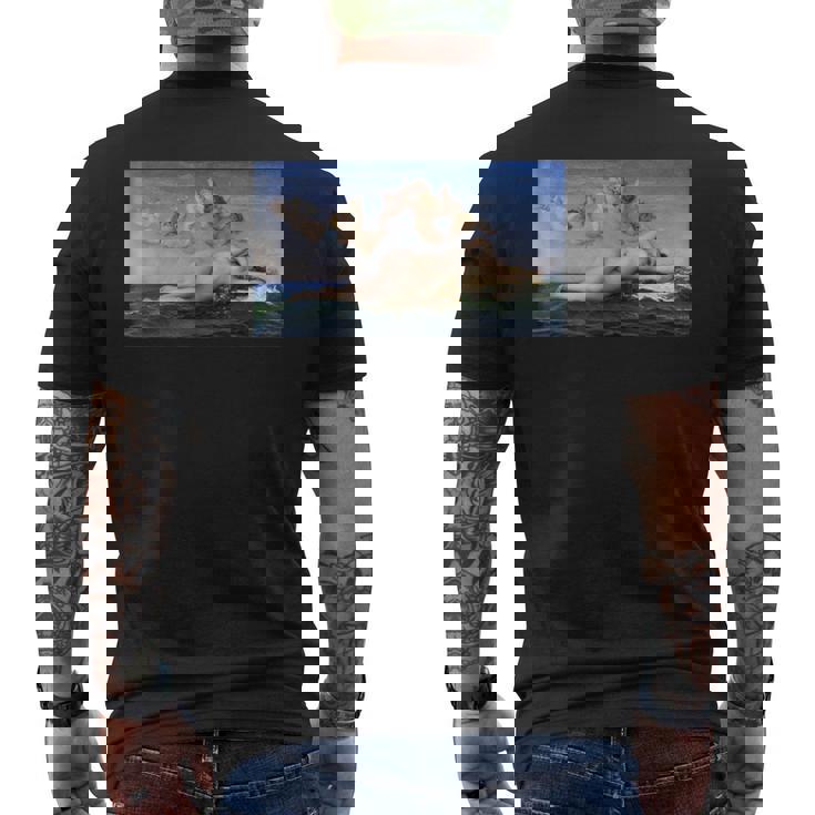 ヴィーナスの誕生アレクサンドルカバネルキリスト教の宗教画 メンズTシャツ バックプリント