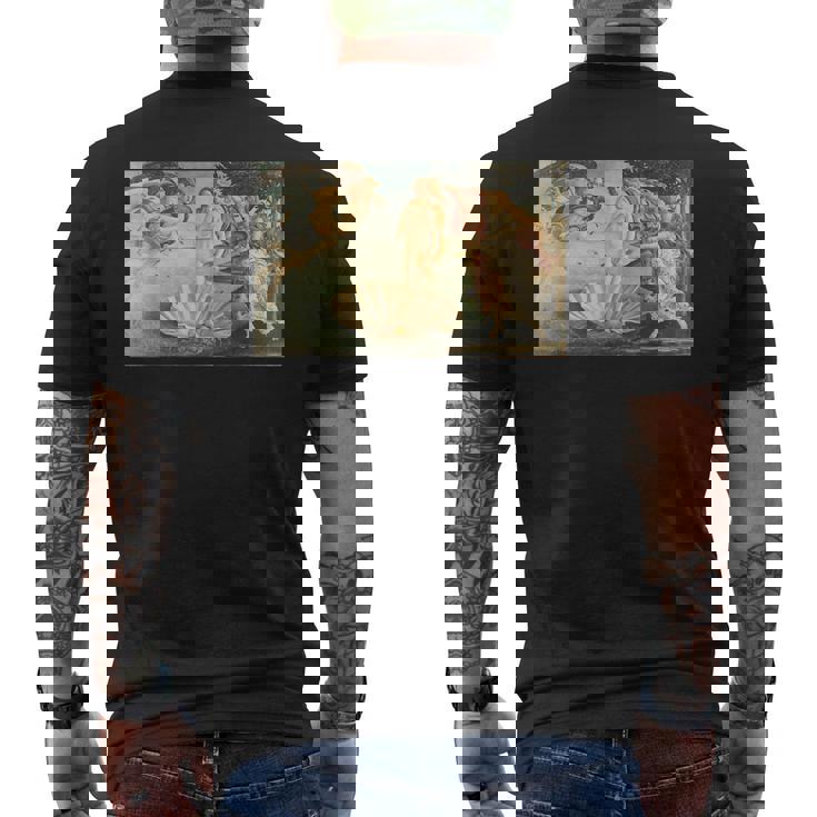 ヴィーナスの誕生／サンドロ・ボッティチェッリ【世界の名画】（高精細画質）女神 美術館アート メンズTシャツ バックプリント