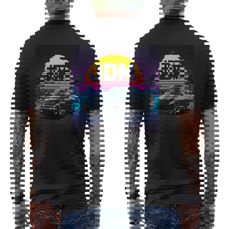 ヴェイパーウェーブ レトロ サンセット Jdm レジェンドカー 日本国内市場 長袖tシャツ メンズTシャツ バックプリント