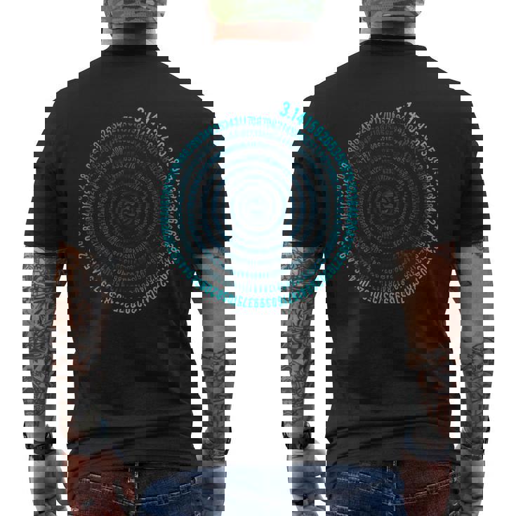 不合理な数字 Pi シンボル インフィニティ ヘリックス スパイラル 算数 メンズTシャツ バックプリント