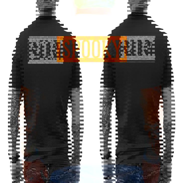 不気味なオレンジハロウィンパンプキン柄tシャツ メンズTシャツ バックプリント