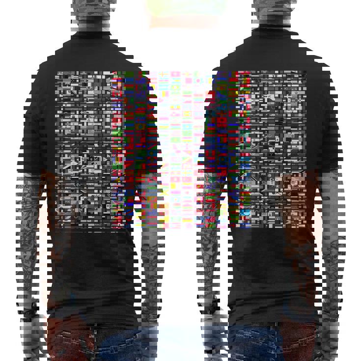 世界の国旗国際287 メンズTシャツ バックプリント