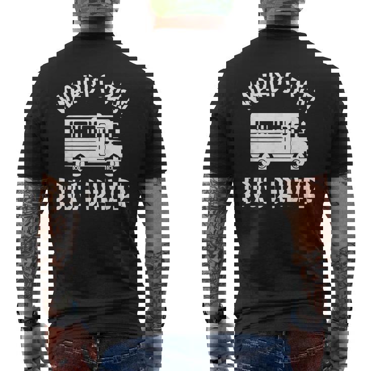 世界最高のバス運転手 メンズTシャツ バックプリント