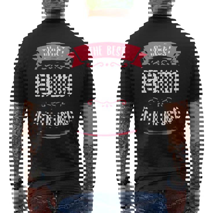 世界最高のレベッカ。 メンズTシャツ バックプリント