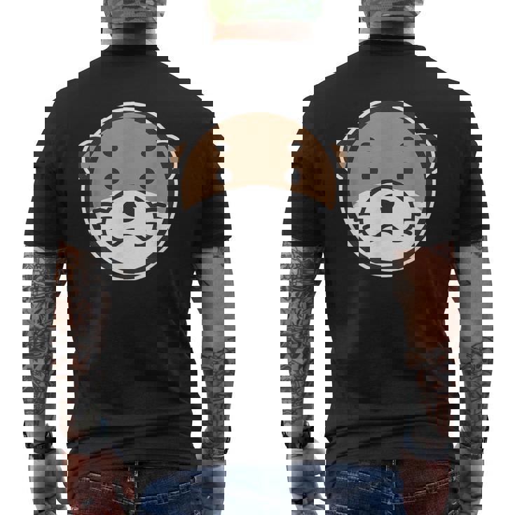 丸顔 カワウソ《コツメカワウソ》シンプル【どうぶつフレンズ】グッズ ゆるくて かわいい イラスト メンズTシャツ バックプリント