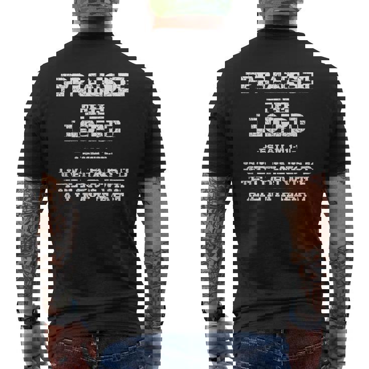 主を賛美する聖書の言葉 メンズTシャツ バックプリント