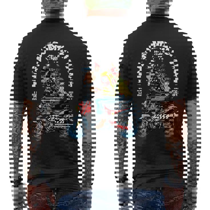 人生はモンキーバイク 長袖tシャツ メンズTシャツ バックプリント