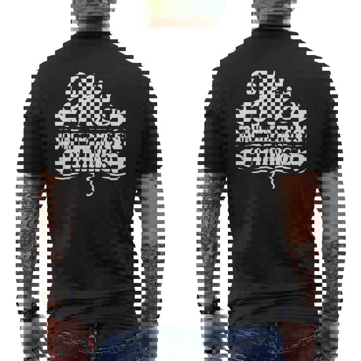 人種差別 Hi Don't Be Racist Thanks メンズTシャツ バックプリント