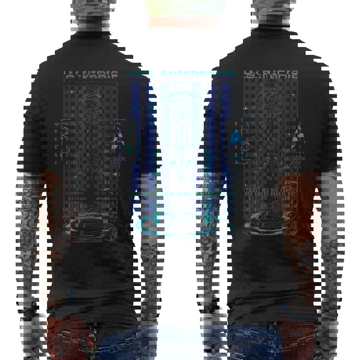 公式スタートレック UsSエンタープライズ メンズTシャツ バックプリント