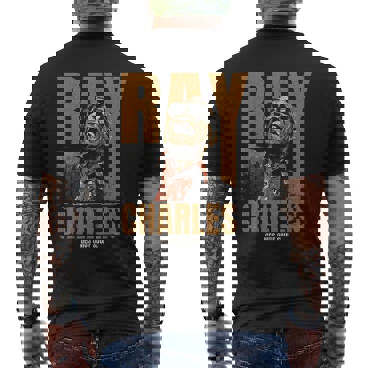 公式レイ・チャールズ・ジャズ・アイコン・マーチ Father Ofoul メンズTシャツ バックプリント