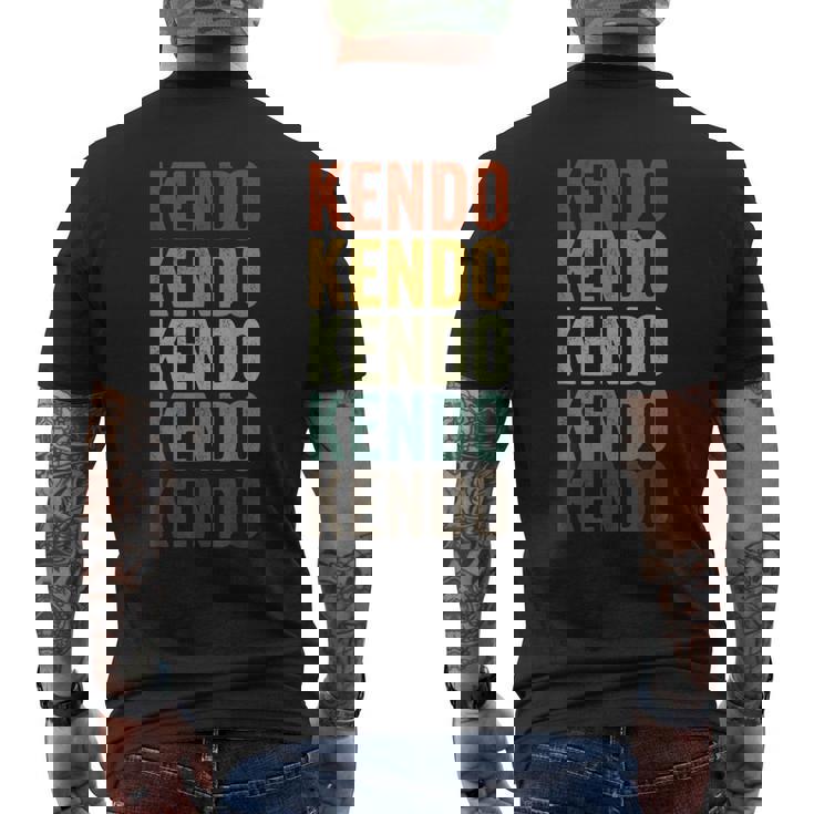 剣道スポーツレトロ メンズTシャツ バックプリント